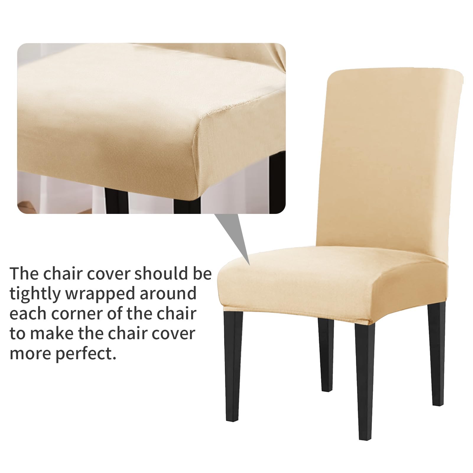 LUSCHEER Dining Room Chair Covers Set of 4 - Image 3
