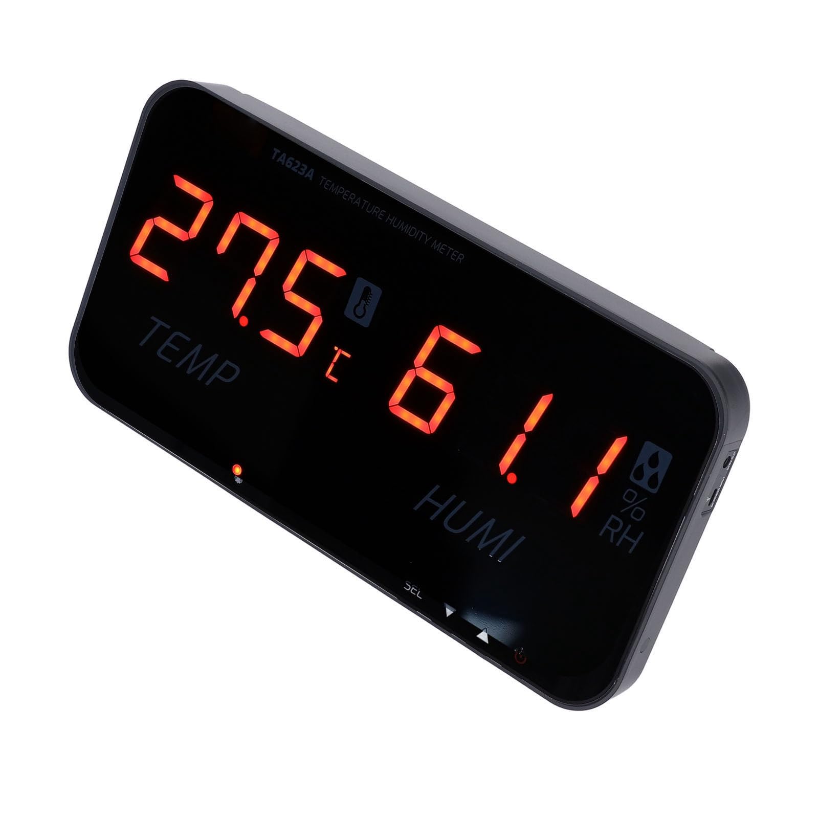 CHICIRIS Higrómetro con Pantalla Digital para Uso Industrial - Medidor de Temperatura y Humedad con Pantalla LED Grande para Invernadero