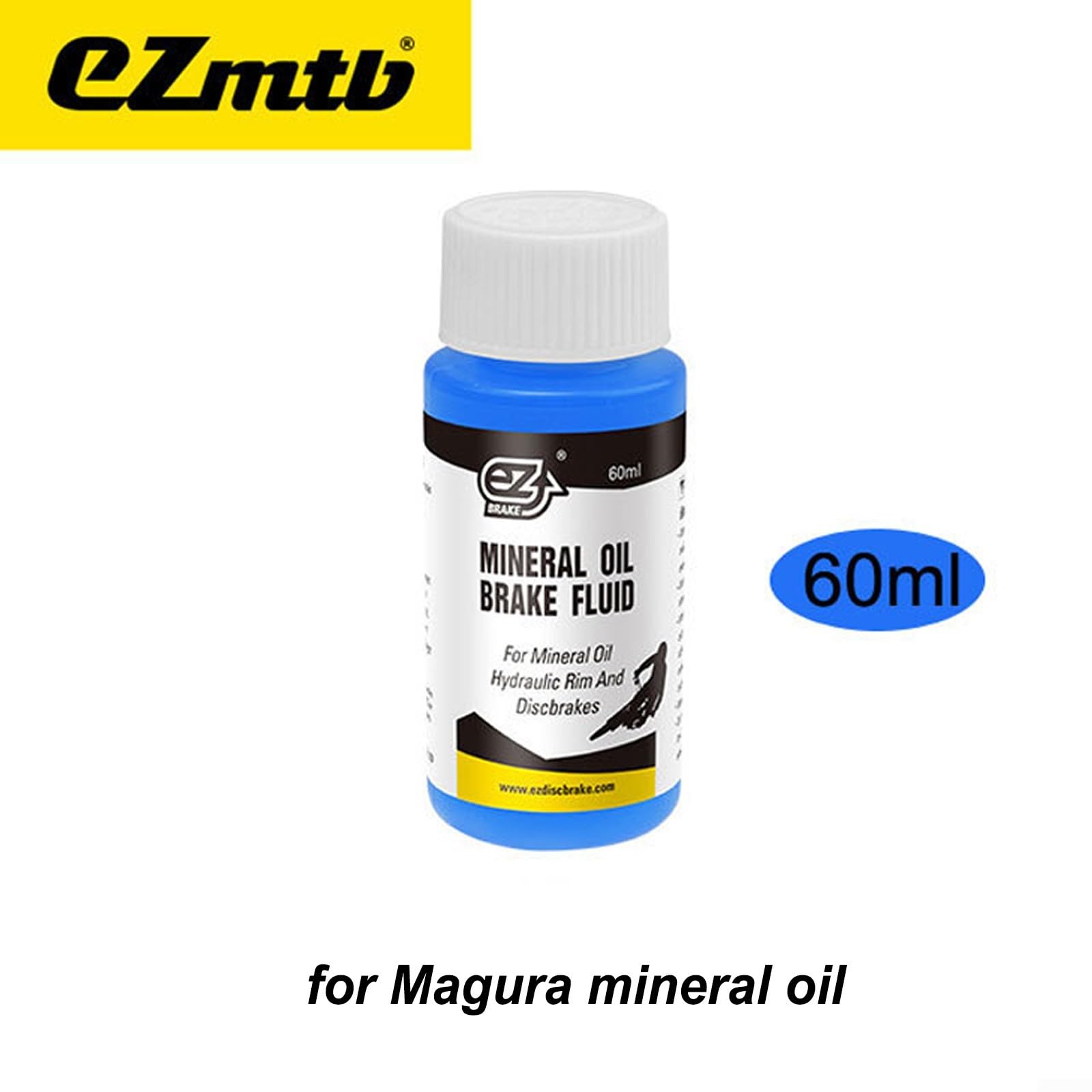 Gdfnmogo EZMTB hydrauliczny płyn hamulcowy do roweru, 60 ml, olej mineralny i DOT 5.1 do hamulców tarczowych MTB, do Tektro, Nutt i Avid, niebieski olej mineralny