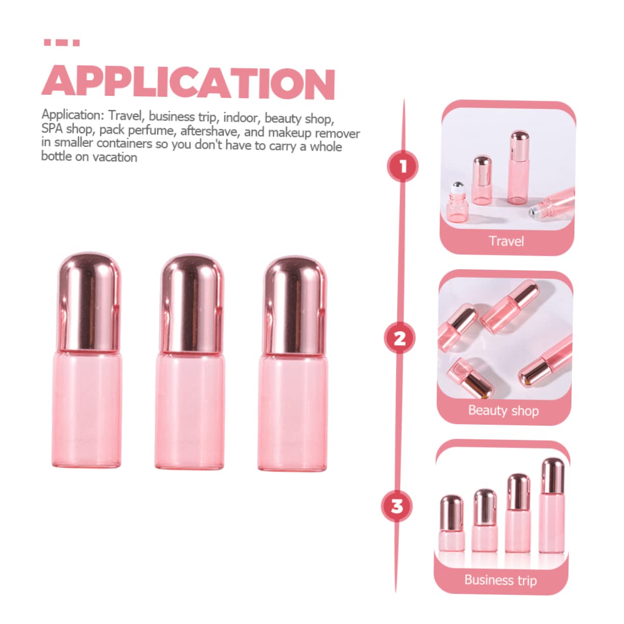 Housoutil 30pezzi Bottiglie Per Essenziali Roller Bottles Con Design Per Profumi e Cosmetici