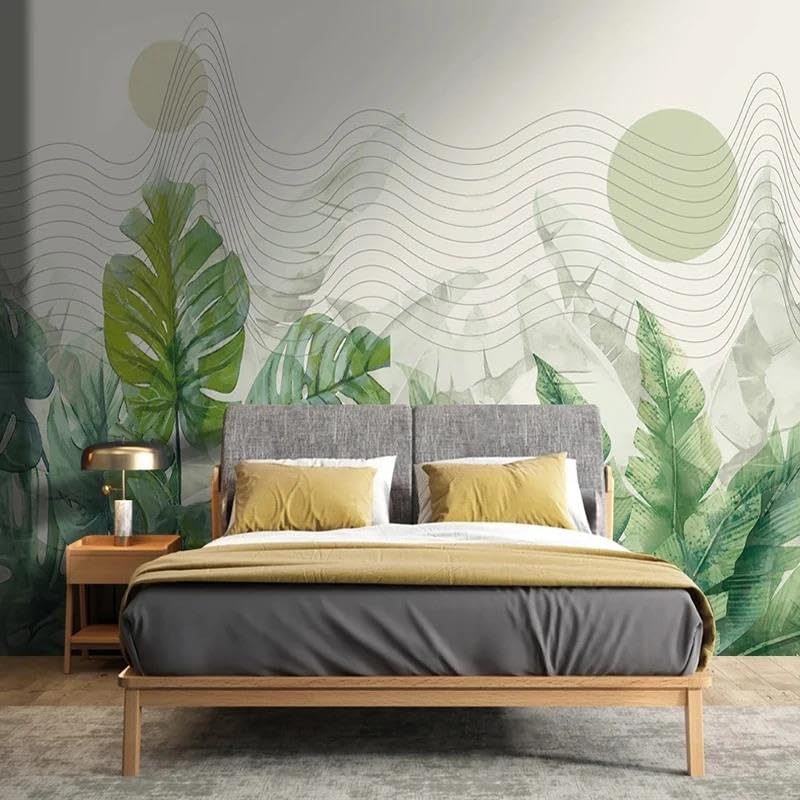 Papier peint végétal 3D non tissé pour masquer les défauts des murs
