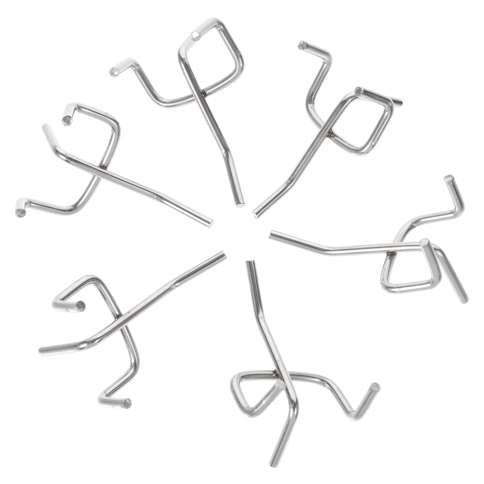 DECOMELODY 50Pcs Heavy Duty Iron Pegboard Hooks for Home Garage Organization Peg Board Hooks for Standard Spaced for Tool Storage and Wall Display