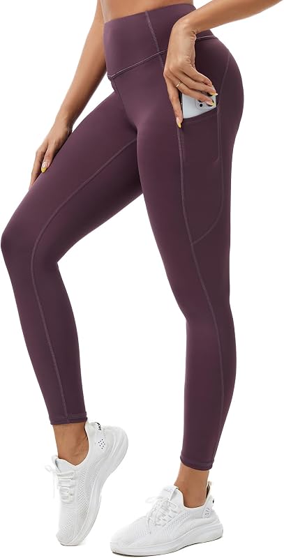 VME High Waisted Leggings with Pockets for Women Tummy Control Buttery Soft