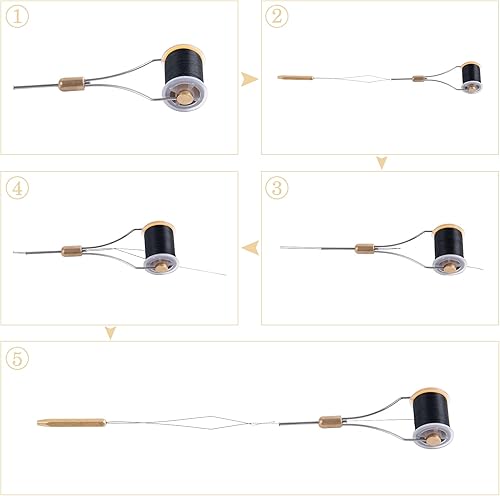 Miniatura 6 de Goture Anzuelos de pesca con púas con componentes magnéticos, caja de acero de alto carbono para atar moscas, kit de anzuelos de pesca para atar