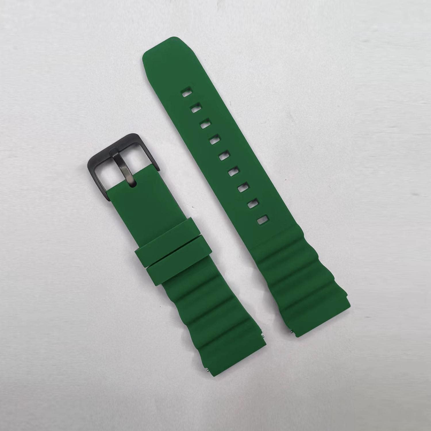 TECHONTOZigzag 22mm Soft Silicone Buckle Watch Strap, Compatible with  Samsung Galaxy Watch 45mm/ Gear S3 Classic/Huawei GT3 46mm Watchs with  Lug