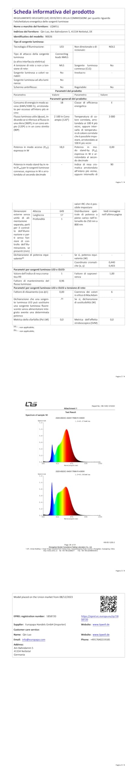 LQWELL® Lampa Sufitowa LED, Wodoodporna Lampa Łazienkowa IP44 Okrągła Płaska 18W 3000K 1980lm Cienka Do Salonu Łazienka Sypialnia Kuchnia Piwnica Biuro, 220 * 24mm