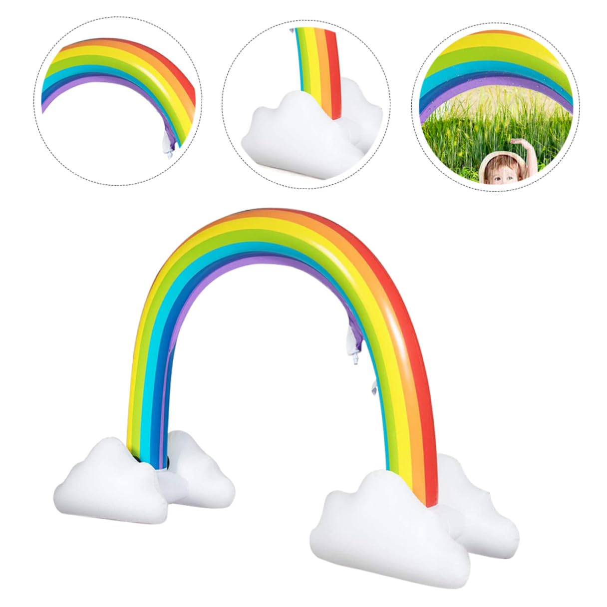 Arcoíris Inflable Rociador de Agua PVC 1 Pieza para Niños y Jardín