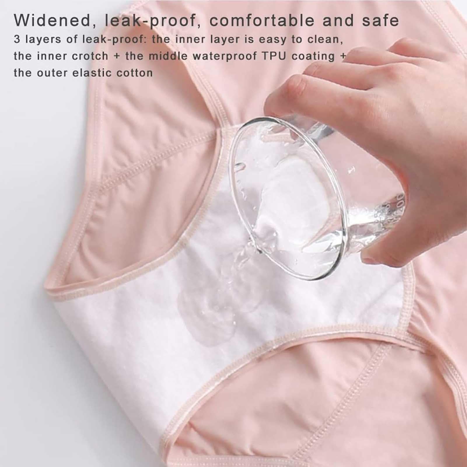 MenstruationshöSchen, Hohe Taille Auslaufsichere PeriodenschutzhöSchen Waschbar Und Wiederverwendbar MenstruationshöSchen FüR Erwachsene Und Frauen, 3er-Pack