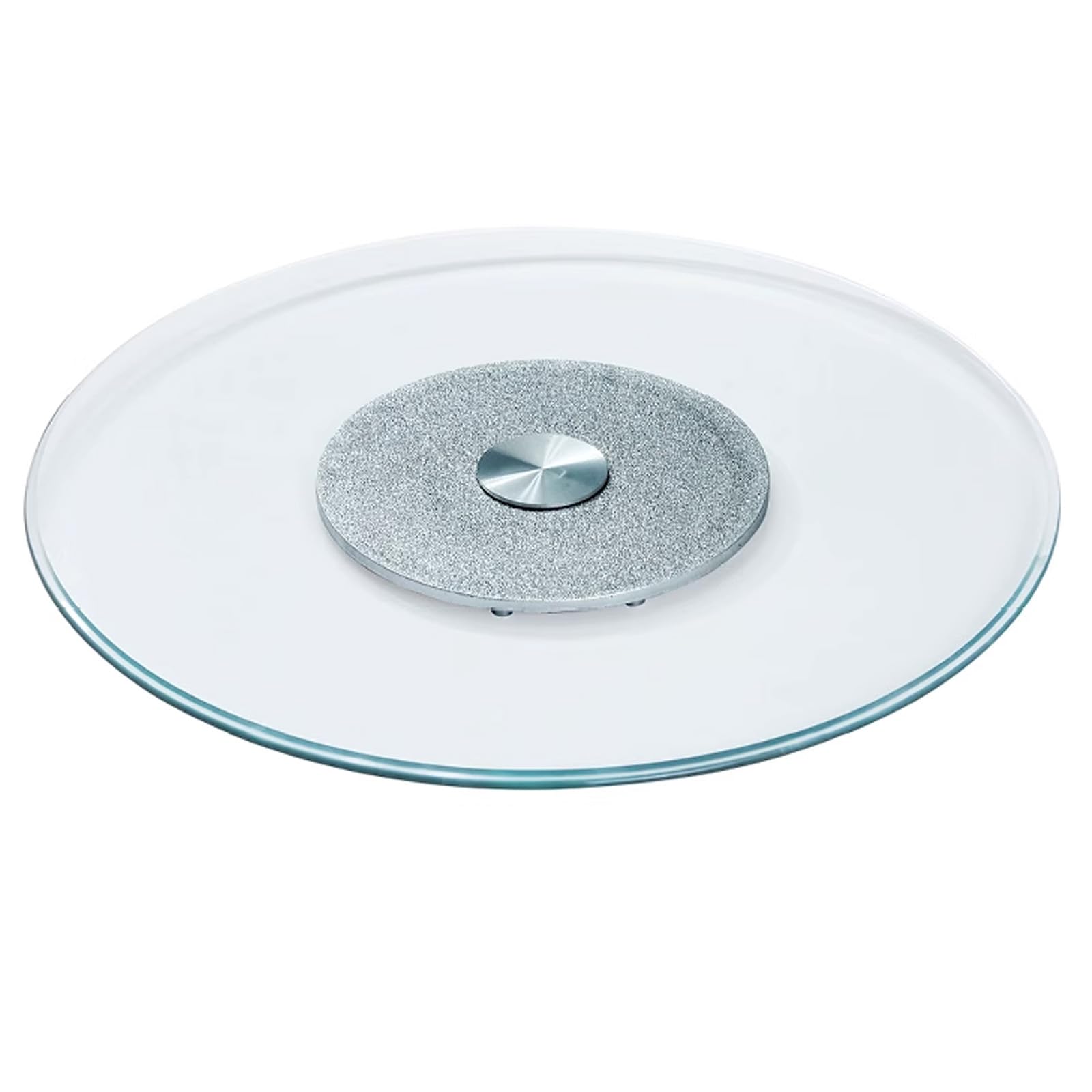 Plateau rotatif en verre trempé 80 cm pour table à manger conviviale