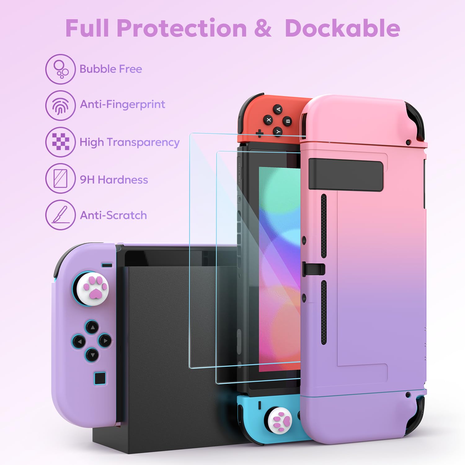innoAura Custodia per switch NS, innoAura Switch, set di accessori con borsa per il trasporto, switch, custodia protettiva, protezione dello switch, custodia per switch