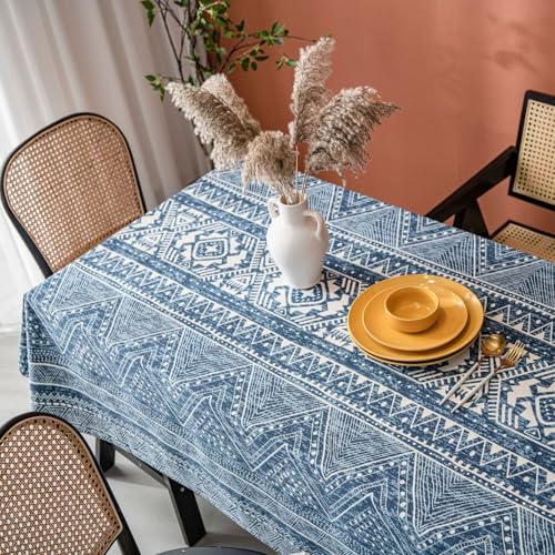 Nappe rectangulaire géométrique pour table de repas convivial - 4