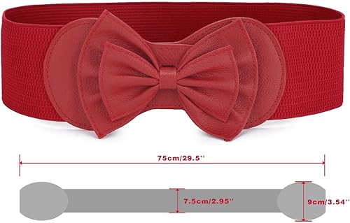 Miniatura 3 de Allegra K Cinturón de cincha elástica con botón de presión para mujer