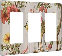 Vista 119 de Cubierta de Interruptor de Luz de 1 Gang con Escena de Flores de Grecia Mediterránea, Dispositivo Individual Basculante/GFCI, Placa Decorativa