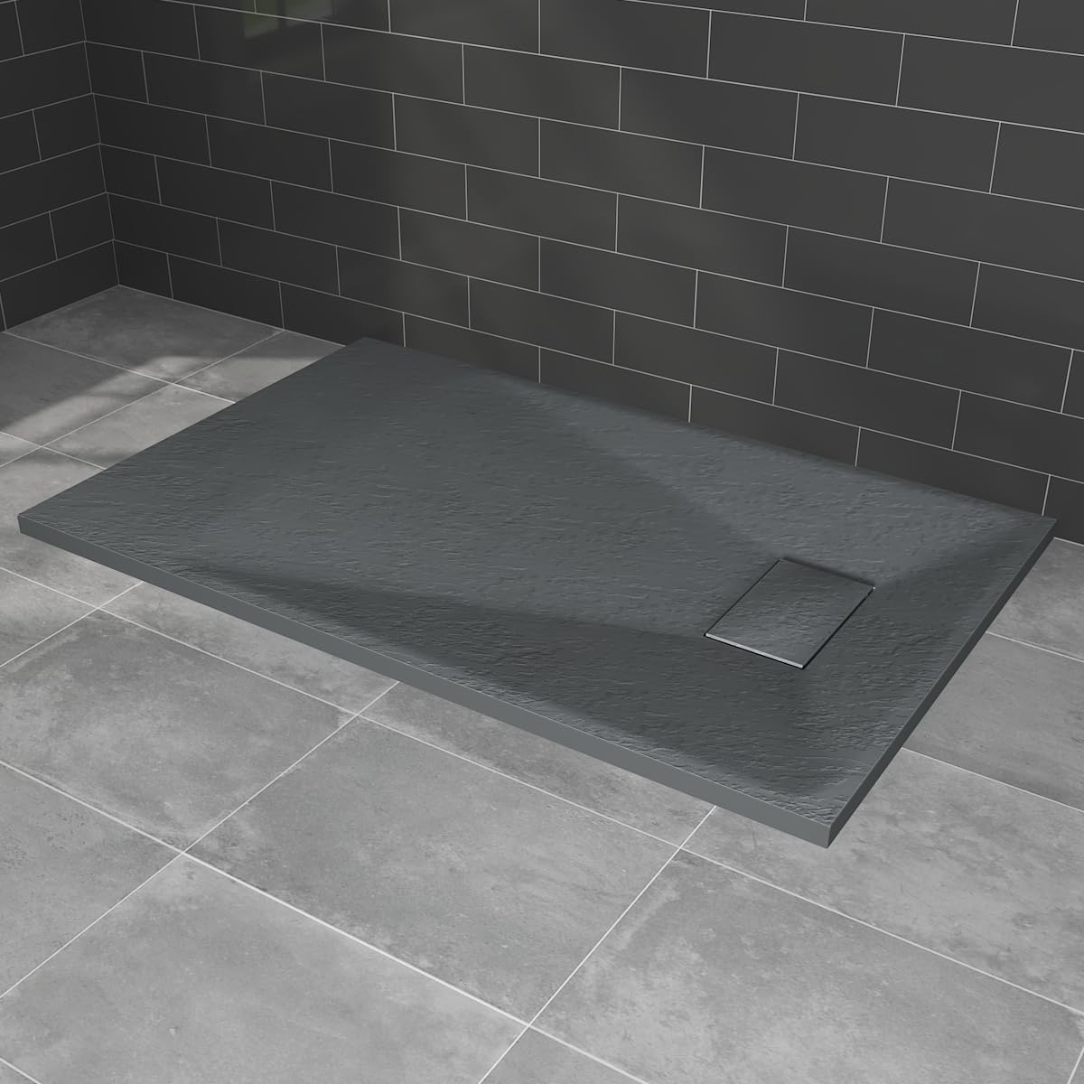 BlĂźmme SMC Shower Tray Rectangle Anthracite Shower Base 1300x700mm