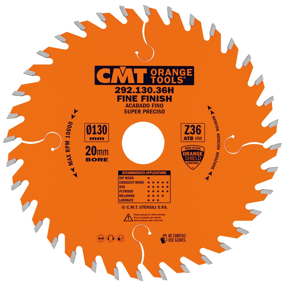 Lame p.portables 130x2.4x20 z=36 atb cmt 292.130.36h pour scie circulaire