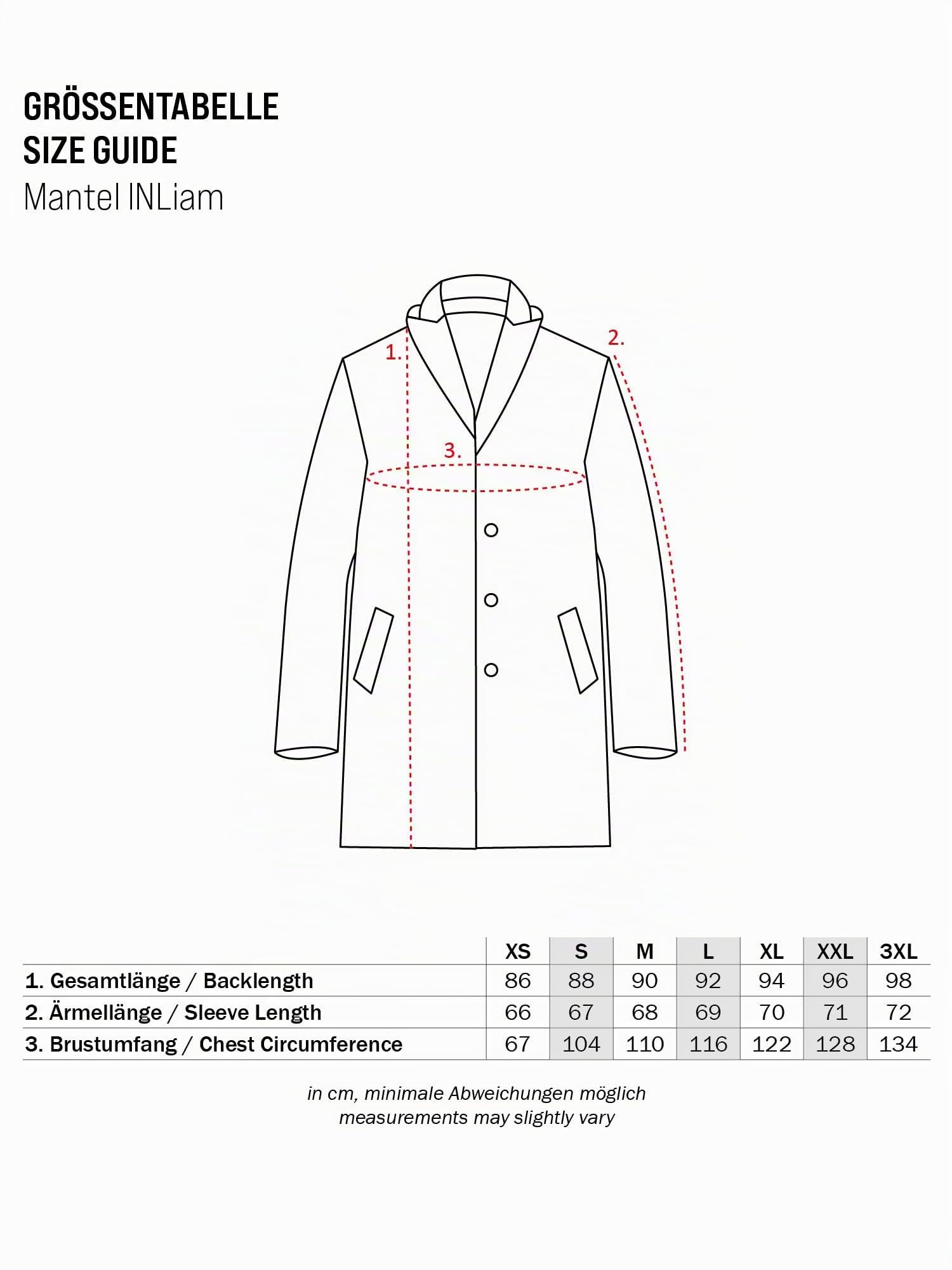 Indicode Hommes Liam Coat | Manteau d'hiver duffle-coat