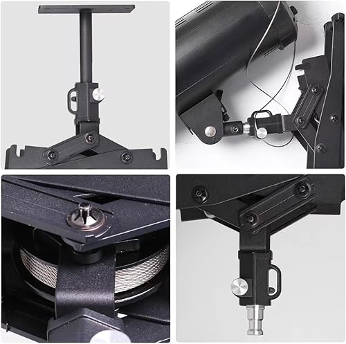 Miniatura 4 de Sistema de riel de techo para fotografía Kit de bisagra de fuerza constante de elevación de 2 M con cuerda de seguridad Accesorios para estudio de