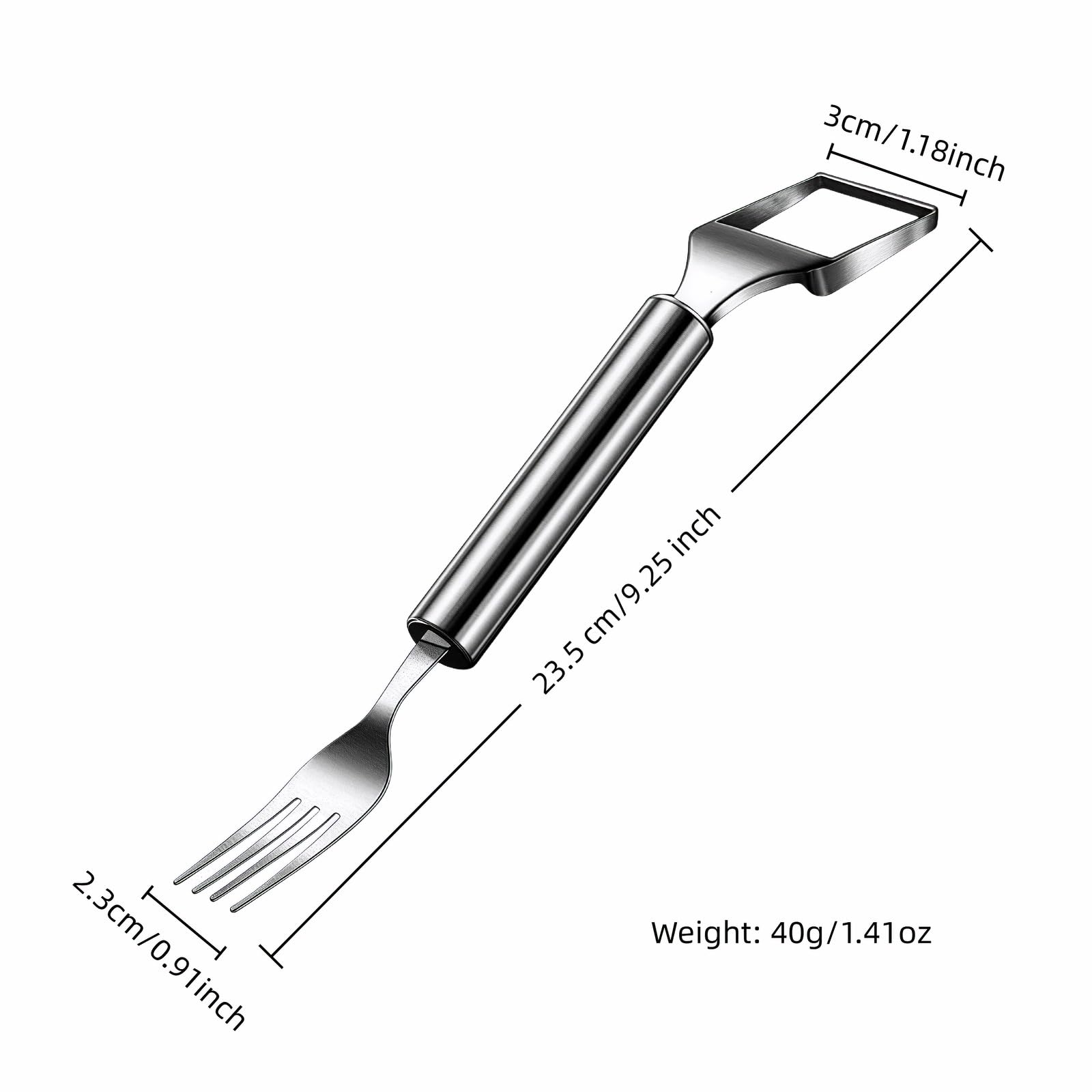 2-in-1 Stainless Steel Watermelon Slicer & Fork | Easy Cut, Serve, Enjoy | Kitchen & Camping Must-Have Tool for Fruit Salad, Parties, BBQ | Dishwasher Safe & Rust-Proof (Pack of 2) — Amazon image 3