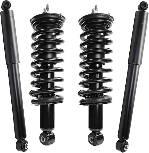 Miniatura 41 de Detroit Axle - Amortiguadores para BMW 328i 325i 128i 135i 335i 330i 335d 335is (sin Sport Susp.) 2 puntales delanteros completos con muelle
