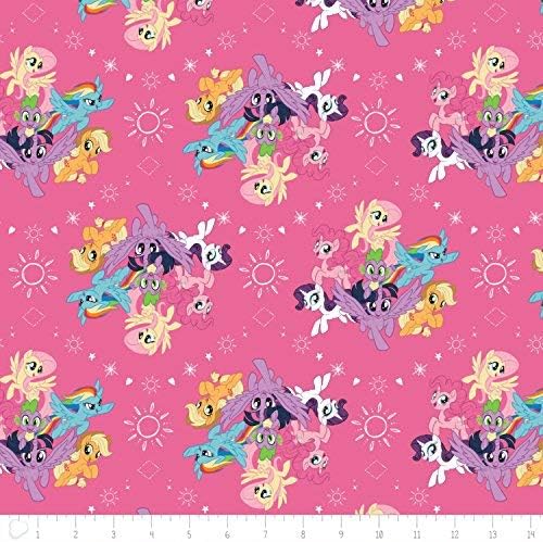 My Little Pony MLP Ponies in Pink Fabric Sold by 1/2 of a Yard.