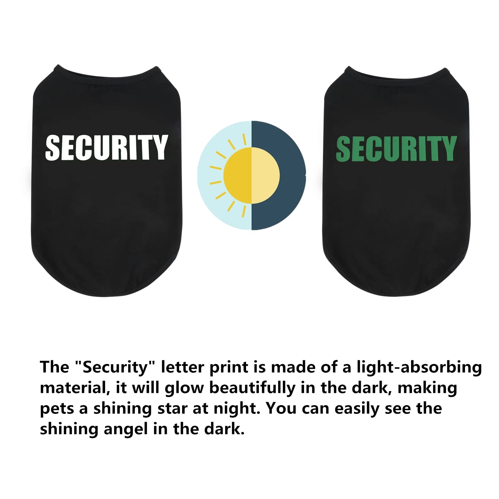 Chaleco de seguridad mejorado para perro, para cachorros, gatos y perros, tela técnica con impresión fluorescente, grande, mediano y pequeño (E6XL, negro)