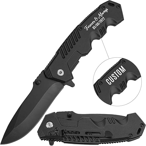 Miniatura 2 de Regalos para hombres, cuchillo de bolsillo personalizado grabado personalizado, regalos para novio, marido, prometido, novio, papá, hermano, amigo,