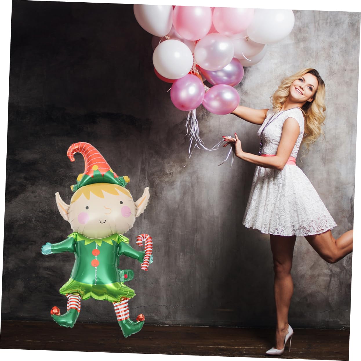 Cabilock 50pezzi Palloncini Natalizi in Alluminio Di Zucchero Decorazioni Per Feste Di Natale Compleanni Shower e Celebrazioni