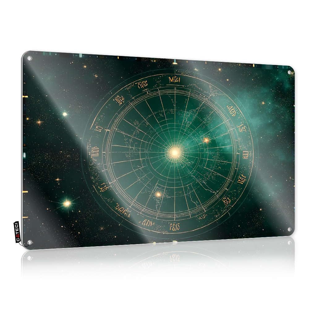 Plaques Prints Ready To Hang - Astrological Chart With Zodiac Signs. Limit For Bars(30X40CM)