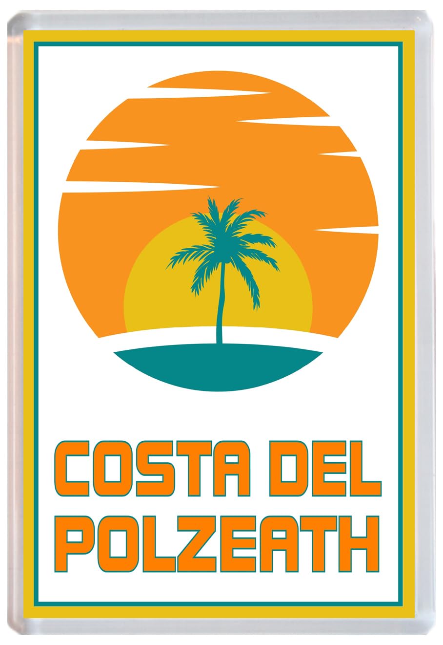 Baked Bean Store Multicolor Costa Del Polzeath - Jumbo Fridge Magnet 96 X 67Mm