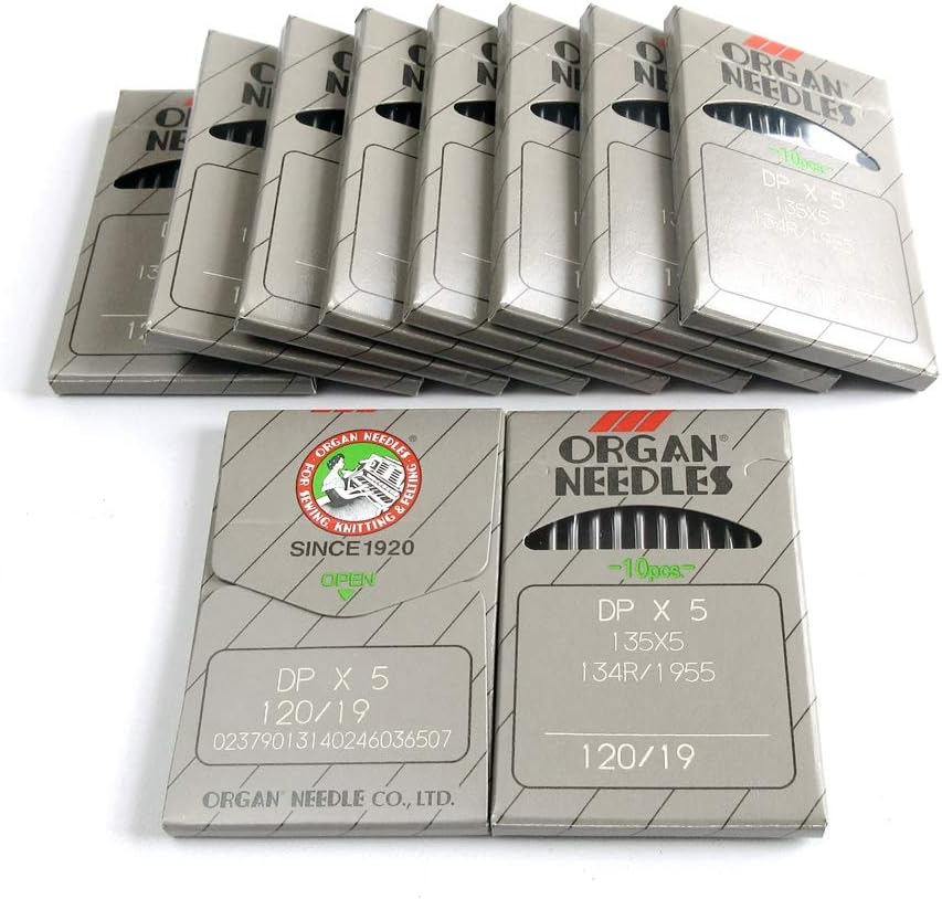 100 Organ 135X5 Dpx5 134R Sy1955 Sewing Machine Needles for Juki Brother (Singer 12 / Metric 80)
