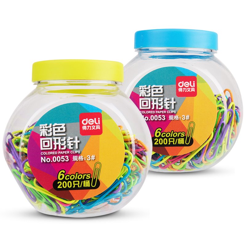 deli Paper Clips, 29 mm Size, Assorted, E0053, Paper Clip