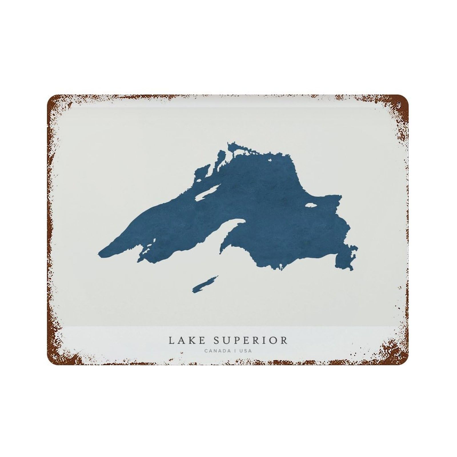 xiaoxiaoshen Lake Superior Map Canada (2) Wall Decor Art Metal Tin Poster Modern Home Decor Art Home Bar Shop Decorations Vintage Sign 30x40cm