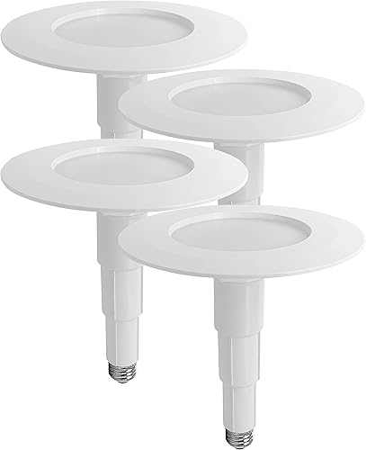 Luces LED de 56 pulgadas de longitud ajustable empotradas, retrofit Downlight ETL con clasificación de humedad, 12 W  60 W, 2700 K blanco suave, 800