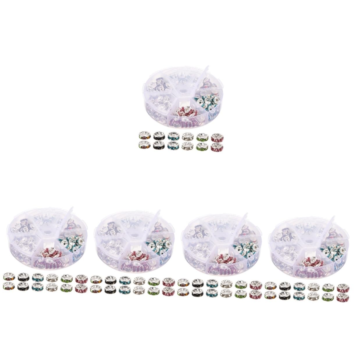 SHINEOFI 900pezzi Perline Spacer Ruota Colorate Per Creazioni Bigiotteria Fai Da Te Ciondoli Per Collane e Braccialetti Facili Da Usare e Leggeri