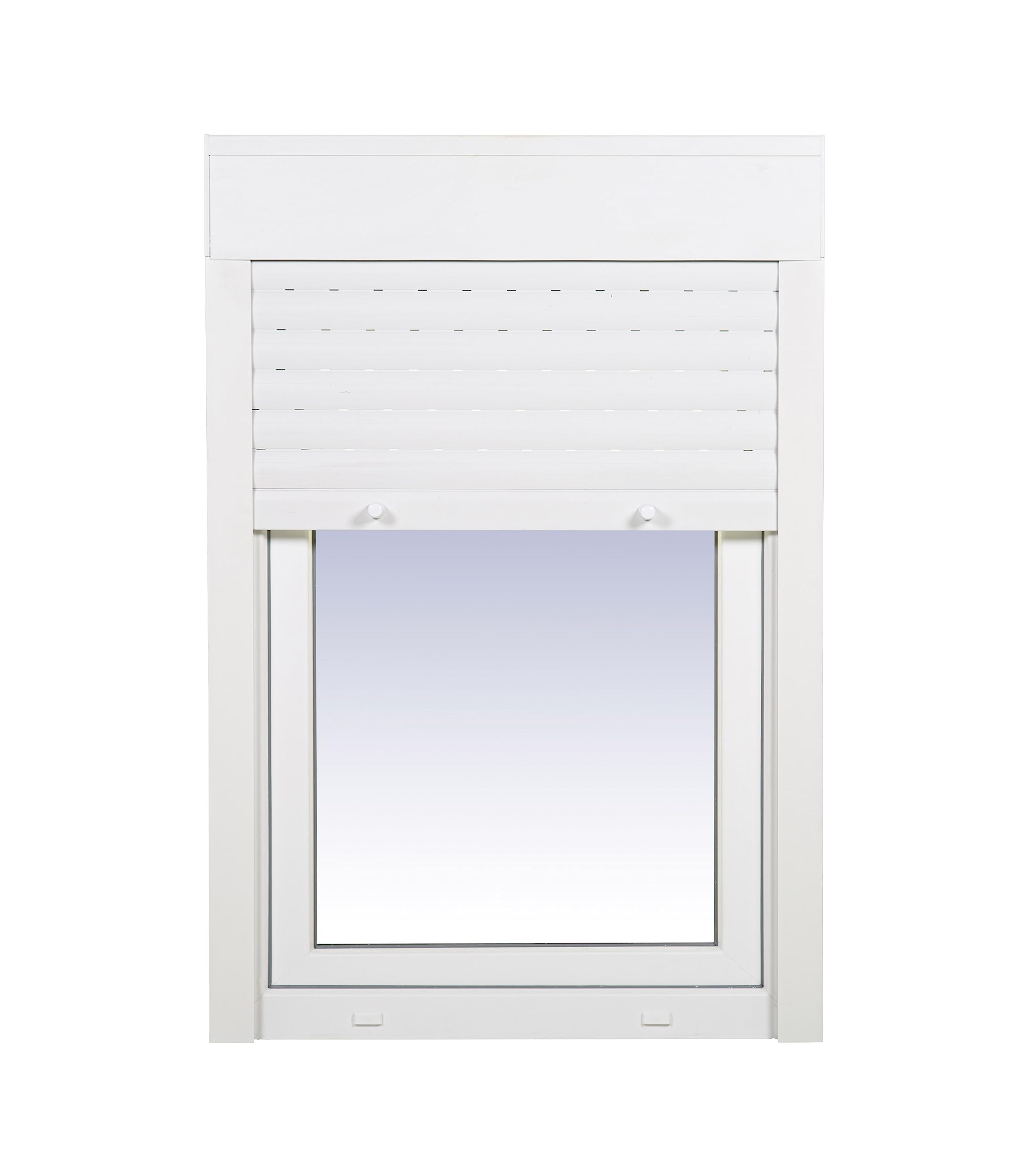 Ventanastock PVC 800x1155 Practicable Oscilobatiente Derecha con Persiana PVC 1 hoja