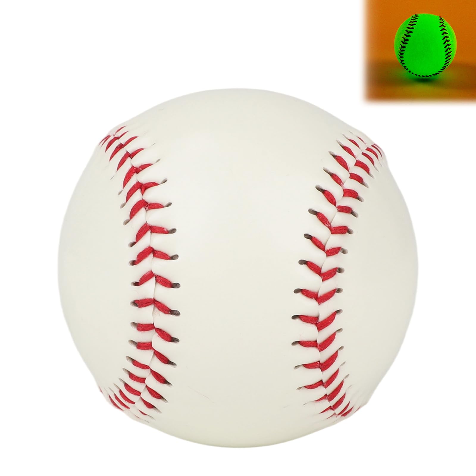 Goktvai Glow in The Dark Baseball, Handcrafted Light up Softball Official Size and Weight Luminous Ball for Players Friends Fans Gift Night Play Training