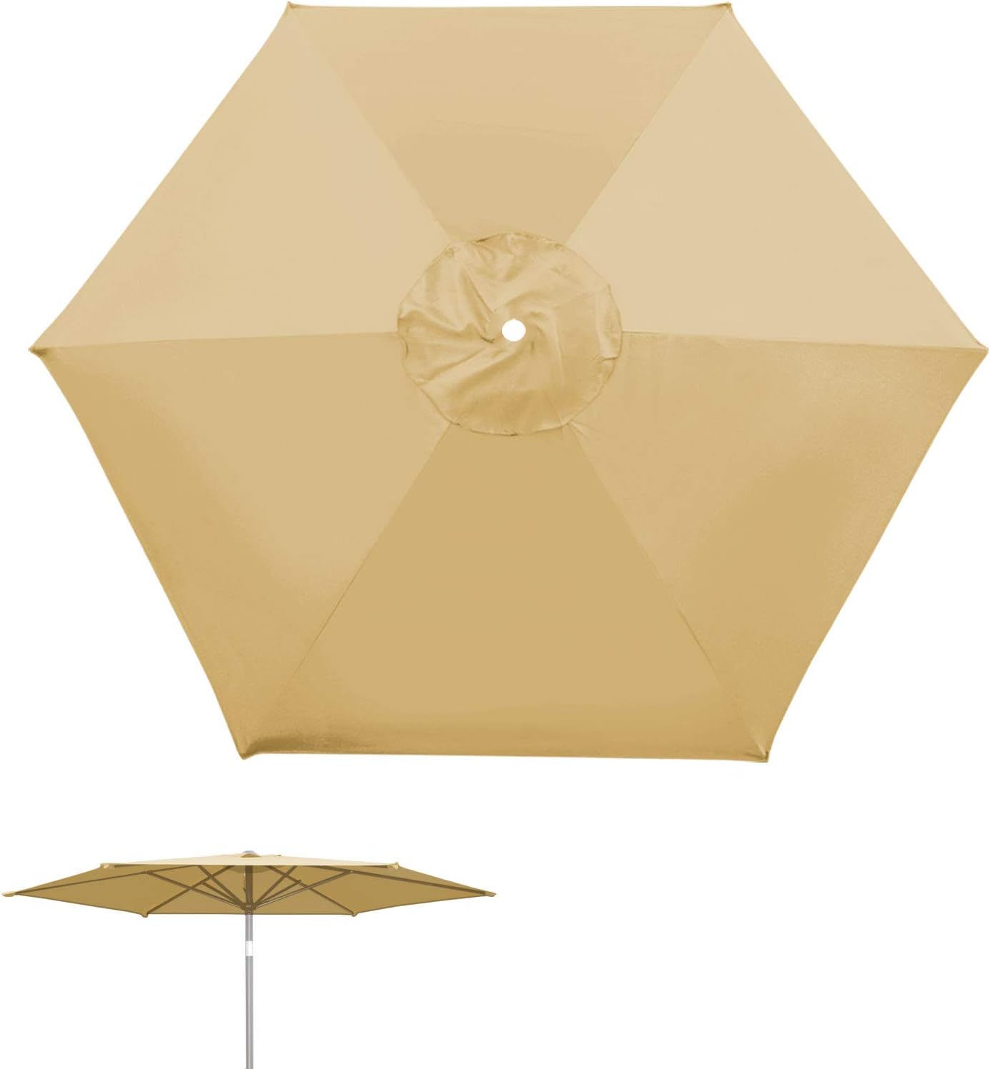 BenefitUSA 8.2ft 6 Ribs Umbrella Canopy Cover Only Patio Umbrella Replacement Top(Canopy Only)