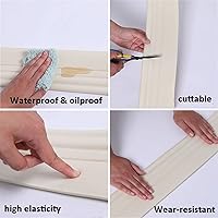 Vista 4 de Moldura de corona autoadhesiva para bordes de pared, flexible, extragruesos, protectores de borde de mesa para muebles, protector de parachoques