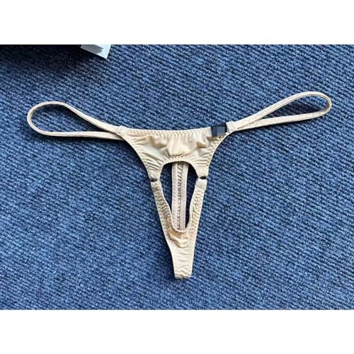 Men's No Cover Ice Silk Thong Underwear - Low Waist, Hollow Out, Elastic, Sexy, Thin Design3