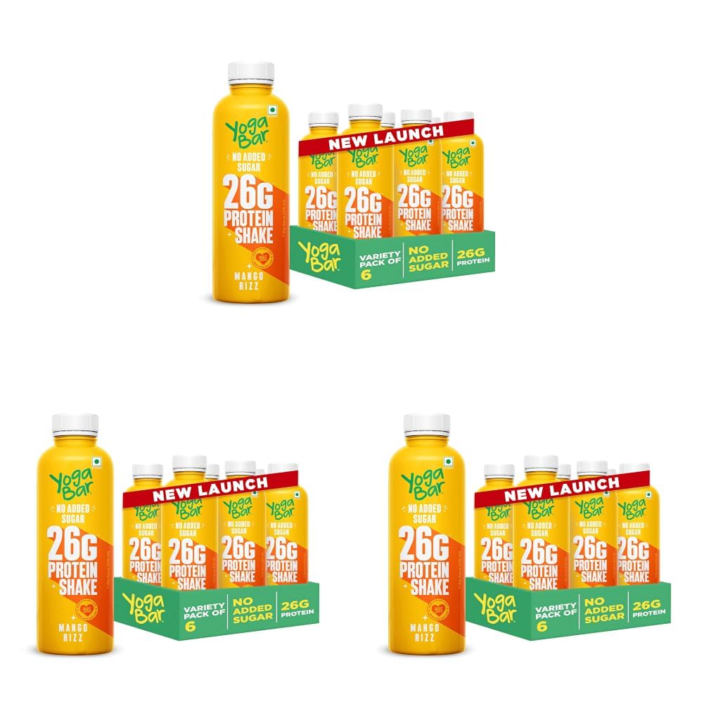 Yogabar 26g Protein Shake | Goodness of Protein & Premium Mango | 26g Protein Milkshake with No Added Sugar | Ideal for Early Mornings, Pre & Post Workouts Energy Drink (250ml) — Amazon image 5