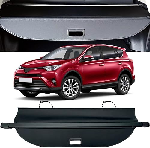 Cubierta de carga para Toyota RAV4 2013-2018, cubierta retráctil impermeable mejorada para maletero de Toyota, cubierta trasera resistente a los