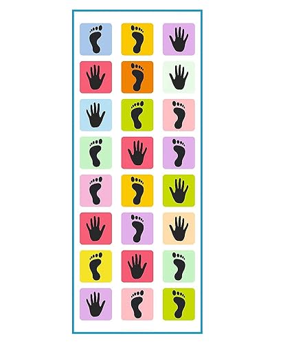 FunBlast Kids Hopscotch Jumbo Play Mat Game for Kids and Adults Family Games, Kith-Kith, Stapu, Langi, Chalk Game - Large (40" x 108") – Multicolor