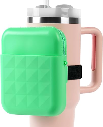 AUAUY Bolsa de silicona para botella de agua para Stanley Quencher Adventure de 40 onzas y Stanley Iceflow de 20 onzas, 30 onzas, bolsa para vaso de