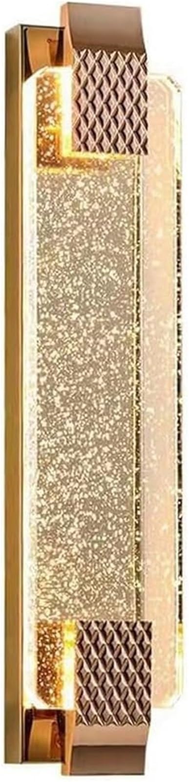 HPTHLY Bathroom Wall Sconce Light with Crystal Glass Shade, Black Long Linear Indoor Wall Lamp Fixture, Contemporary Mirror Wall Lighting for Bedroom Vanity and Hallw(Gold-40Cm)