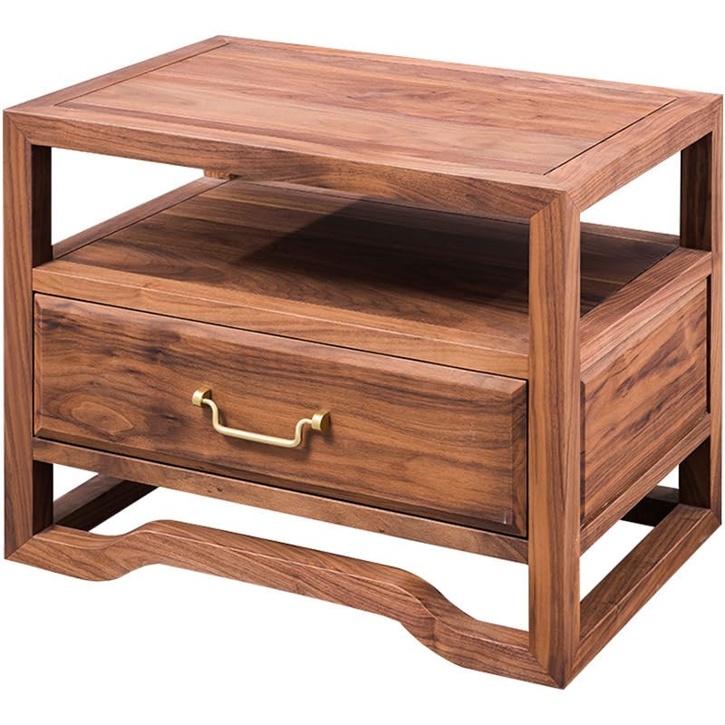 RKVXCJHDR Mesitas De Noche Mesita De Noche De Nogal Negro, Mesita De Noche For Dormitorio, Mesita De Noche De Almacenamiento Simple Mesas De Noche para Dormitorio