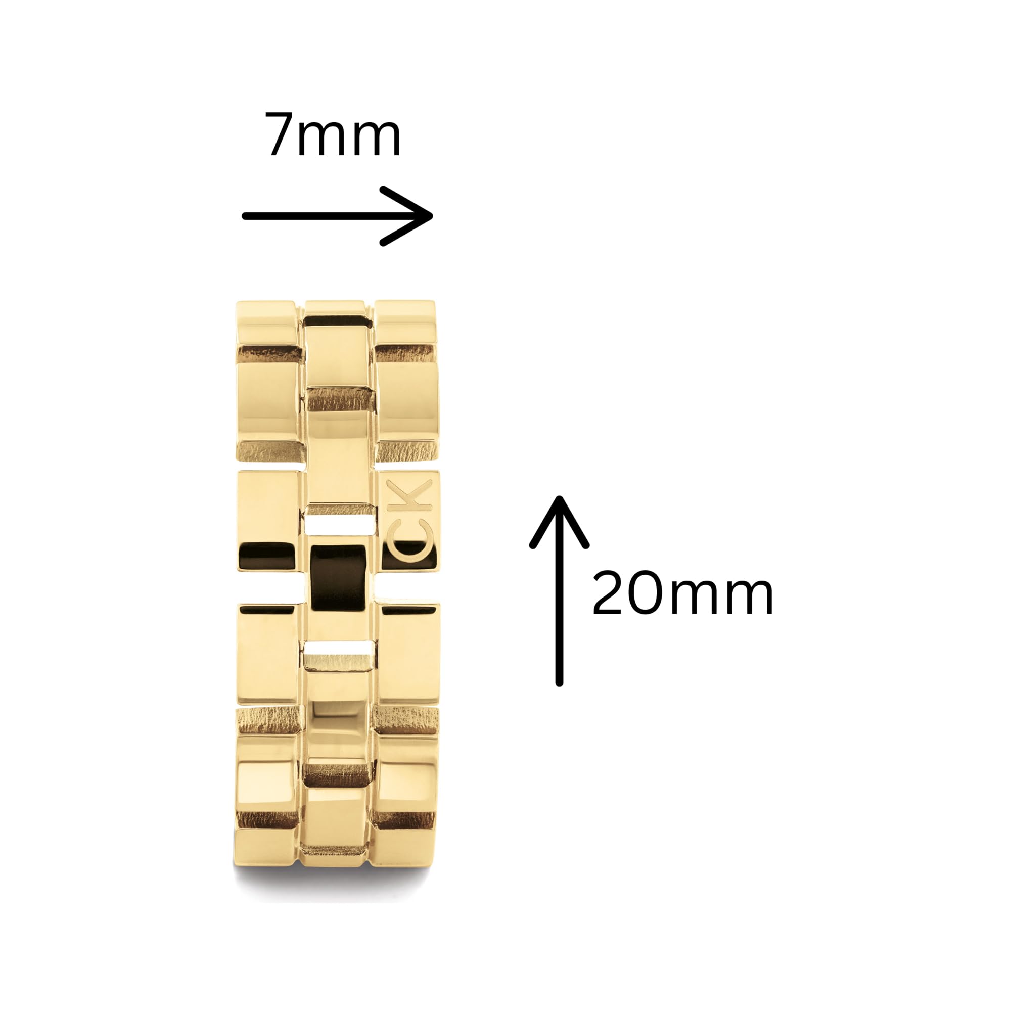 Calvin Klein Hoop Ohrringe für Damen Kollektion GEOMETRIC aus Edelstahl - Erhältlich in Silber oder Gold Version