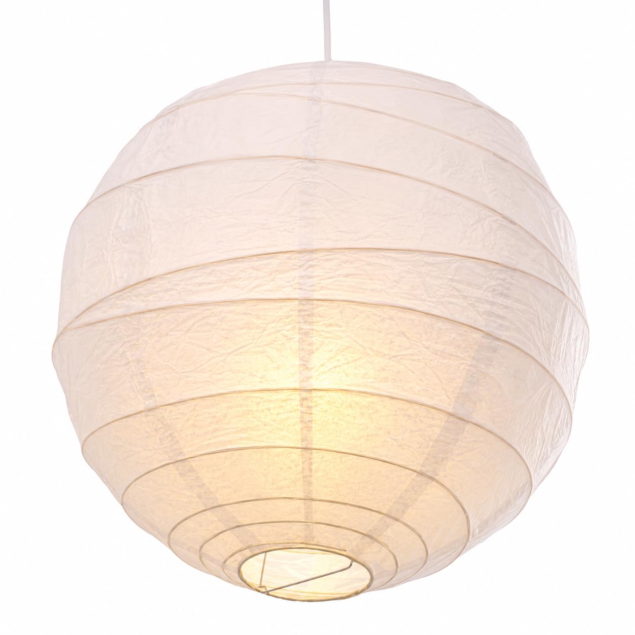 White Irregular Faux Bamboo Paper Lanterns (24inch 60cm) (White, 24inch/60cm)