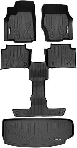 Miniatura 20 de SMARTLINER Forro de carga negro para todo tipo de clima, detrás de la tercera fila, compatible con Jeep Grand Cherokee L 2021-2023 (solo compatible