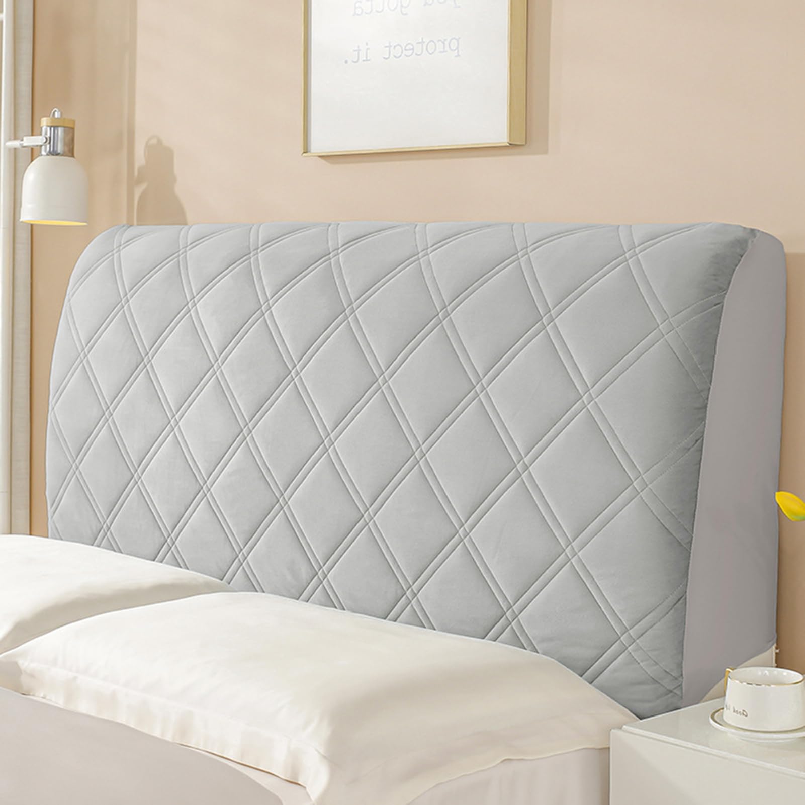 WSKCXHD Thickened Fabric Headboard Cover Soft Upholstered Headboard Slipcover Universal Simple Dustproof Protective Cover,A,150cm(59in)