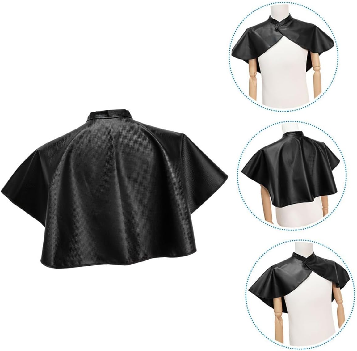 ARTIBETTER Waterproof Hair Dye Cape 2pcs Black Salon Hair Cutting Cape Disposable Stylist Apron and Shampoo Use